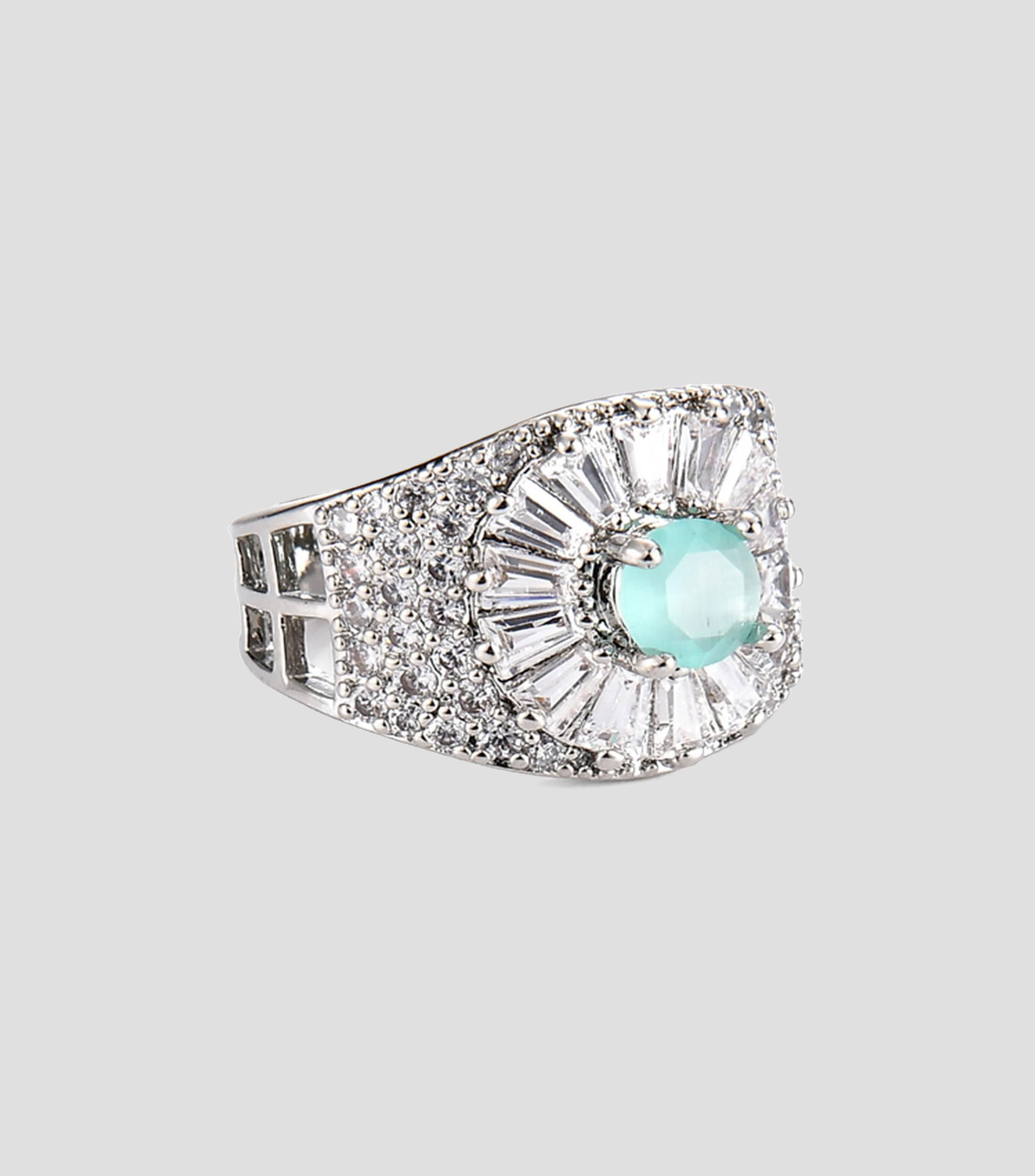 Anillo con circonias Mujer